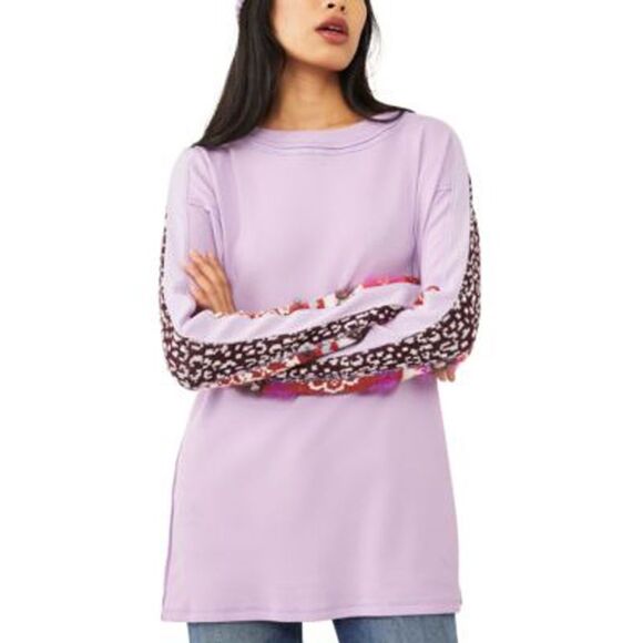 Free People On My Way Thermal Top In Petal Purple - S - Picture 2 of 3